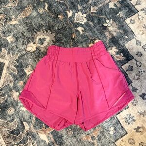 lululemon Hotty Hot shorts 4” inseam Sonic Pink